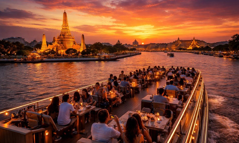 Sunset Cruises in chao phraya river