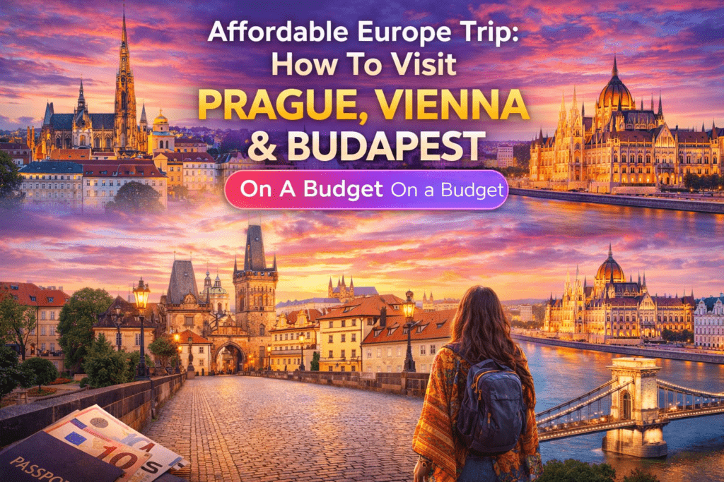 Budget Europe Trip: Prague, Vienna & Budapest – Complete Guide (2026) Budget Europe trip to Prague, Vienna and Budapest